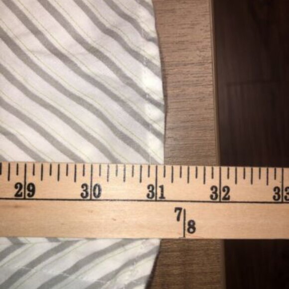 Calvin Klein Jeans Shirt Size Medium White Striped Gray Button Up Casual - Picture 6 of 10